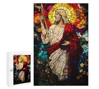 1000 PCS Jigsaw Stained Glass Religious Icon Jigsaw Puzzles for Adults Family Activities Help The Brain Exercise Deal As Gifts for The Whole Family 1000 PCS