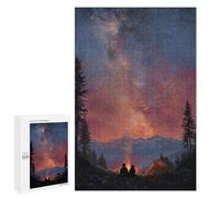 1000 PCS Jigsaw Stargazing Adventure in The Mountains Jigsaw Puzzles for Adults Family Activities Help The Brain Exercise Deal As Gifts for The Whole Family 1000 PCS