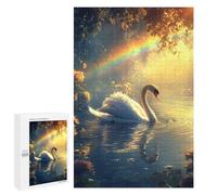 1000 PCS Jigsaw Swan Lake Serenity Jigsaws for Adults Puzzle But Fun And Humorous Challenging To Complete Unique Birthday And Xmas Gifts 1000 PCS