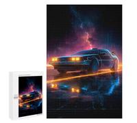 1000 PCS Jigsaw Time Machine Neon Lights -2 Jigsaw Puzzles for Adults Family Activities Help The Brain Exercise Deal As Gifts for The Whole Family 1000 PCS