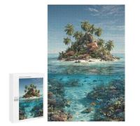 1000 PCS Jigsaw Tropical Island Paradise-4 Jigsaws for Adults Puzzle Stress Reliever Parent-child Interaction Unique Birthday And Xmas Gifts 1000 PCS