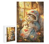 1000 PCS Jigsaw Whiskered Dreams Cozy Cat Nap Time Jigsaw Puzzles for Adults Family Activities Help The Brain Exercise Deal As Gifts for The Whole Family 1000 PCS