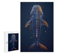 1000 PCS Jigsaws Adults Puzzles Abstract Whale Shark Gold Jigsaws for Adults Toy Wall Decor Home Decoration for Is Ideal As A Gift 1000 PCS