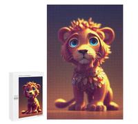 1000 PCS Jigsaws Adults Puzzles Adorable Lion Cub Artwork Jigsaw for Adults Hands-on Game Precision Cutting Parent-child Interaction 1000 PCS