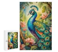 1000 PCS Jigsaws Adults Puzzles An Peacock Illustration Jigsaws for Adults Toy Wall Decor Home Decoration for Is Ideal As A Gift 1000 PCS