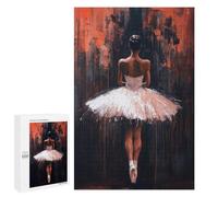 1000 PCS Jigsaws Adults Puzzles Ballet Dancer in Red The Shadow of Ballet Artistic Expression Jigsaw Puzzle Family Game Analysis And Logic Parent-child Interaction 1000 PCS