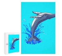1000 PCS Jigsaws Adults Puzzles Beautiful Whale Jumping Jigsaw Puzzle Family Game Analysis And Logic Parent-child Interaction 1000 PCS
