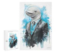 1000 PCS Jigsaws Adults Puzzles Beluga Whale Portrait Jigsaw Puzzle Family Game Analysis And Logic Parent-child Interaction 1000 PCS