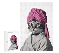1000 PCS Jigsaws Adults Puzzles Cat Wearing A Turban Jigsaws for Adults Relaxing Games Difficult Challenge Difficult And Challenge 1000 PCS
