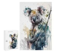 1000 PCS Jigsaws Adults Puzzles Charming Koala Watercolor Jigsaw for Adults Hands-on Game Precision Cutting Parent-child Interaction 1000 PCS