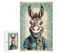 1000 PCS Jigsaws Adults Puzzles Cheerful Donkey in A Suit Jigsaws for Adults Hands-on Game Wall Decoration Birthday And Unique Gifts 1000 PCS