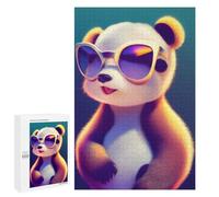 1000 PCS Jigsaws Adults Puzzles Chill Panda with Shades Adult Puzzles Relaxing Games Precision Cutting Unique Gifts for Birthday And Christmas 1000 PCS
