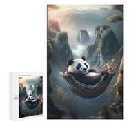 1000 PCS Jigsaws Adults Puzzles Chilling Panda in Hammock Jigsaws for Adults Relaxing Games Difficult Challenge Difficult And Challenge 1000 PCS