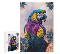 1000 PCS Jigsaws Adults Puzzles Colorful Parrot in Low Poly Style Jigsaws for Adults Toy Wall Decor Home Decoration for Is Ideal As A Gift 1000 PCS