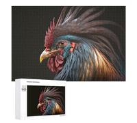 1000 PCS Jigsaws Adults Puzzles Colorful Rooster Portrait-4 Jigsaws for Adults Hands-on Game Wall Decoration Birthday And Unique Gifts 1000 PCS