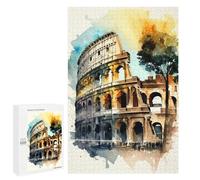 1000 PCS Jigsaws Adults Puzzles Colosseum Charm Watercolor Jigsaws for Adults Hands-on Game Wall Decoration Birthday And Unique Gifts 1000 PCS