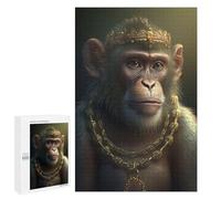 1000 PCS Jigsaws Adults Puzzles Crowned Golden Monkey Jigsaw for Adults Hands-on Game Precision Cutting Parent-child Interaction 1000 PCS