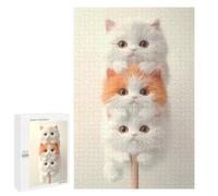 1000 PCS Jigsaws Adults Puzzles Cute Kitten Stack Jigsaw for Adults Relax Games Birthday Present Birthday And Unique Gifts 1000 PCS