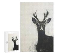 1000 PCS Jigsaws Adults Puzzles Deer In Charcoal Portrait Jigsaw for Adults Hands-on Game Precision Cutting Parent-child Interaction 1000 PCS
