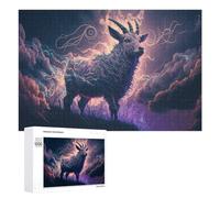 1000 PCS Jigsaws Adults Puzzles Electric Goat in Clouds Jigsaws for Adults Relaxing Games Difficult Challenge Difficult And Challenge 1000 PCS