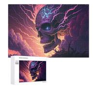 1000 PCS Jigsaws Adults Puzzles Electric Skull Artwork -1 Jigsaws for Adults Family Games Presents for Women for Is Ideal As A Gift 1000 PCS