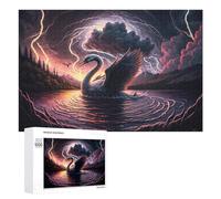 1000 PCS Jigsaws Adults Puzzles Enchanted Swan Stormscape Jigsaws for Adults Hands-on Game Wall Decoration Birthday And Unique Gifts 1000 PCS