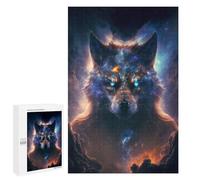 1000 PCS Jigsaws Adults Puzzles Galactic Wolf Portrait -2 Jigsaw for Adults Hands-on Game Precision Cutting Parent-child Interaction 1000 PCS