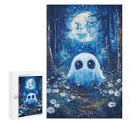 1000 PCS Jigsaws Adults Puzzles Ghost in The Moonlight Forest Jigsaw for Adults Hands-on Game Precision Cutting Parent-child Interaction 1000 PCS