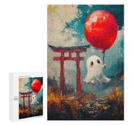 1000 PCS Jigsaws Adults Puzzles Ghost with Red Balloon Jigsaw for Adults Hands-on Game Precision Cutting Parent-child Interaction 1000 PCS