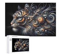 1000 PCS Jigsaws Adults Puzzles Gifts Abstract Tiger Artwork Jigsaw Puzzle Relax Games Staycation Kill Time Birthday Present, Gifts, 1000 PCS