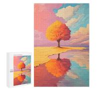 1000 PCS Jigsaws Adults Puzzles Gifts Autumn Tree Reflection Jigsaw for Adults Relax Games Home Decoration Birthday Present, Gifts, 1000 PCS