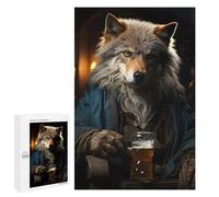 1000 PCS Jigsaws Adults Puzzles Gifts Beer-Sipping Wolf Art Jigsaw for Adults Relax Games Home Decoration Birthday Present, Gifts, 1000 PCS