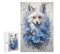 1000 PCS Jigsaws Adults Puzzles Gifts Blue Fox Jigsaw for Adults Relax Games Home Decoration Birthday Present, Gifts, 1000 PCS
