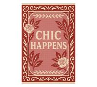 1000 PCS Jigsaws Adults Puzzles Gifts Chic Happens Floral Framed Text Art Jigsaws for Adults Relaxing Games Analysis And Logic Educational Challenge 1000 PCS