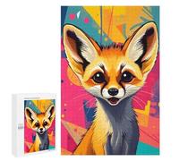 1000 PCS Jigsaws Adults Puzzles Gifts Cute Fennec Fox Pop Art Jigsaw for Adults Relax Games Home Decoration Birthday Present, Gifts, 1000 PCS