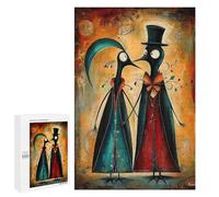 1000 PCS Jigsaws Adults Puzzles Gifts Eternal Embrace Steampunk Penguin Lovers Jigsaw for Adults Relax Games Home Decoration Birthday Present, Gifts, 1000 PCS
