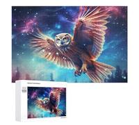 1000 PCS Jigsaws Adults Puzzles Gifts Galactic Owl Flight Jigsaw Puzzle Relax Games Staycation Kill Time Birthday Present, Gifts, 1000 PCS