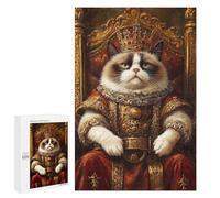 1000 PCS Jigsaws Adults Puzzles Gifts Grumpy Cat King Jigsaw for Adults Relax Games Home Decoration Birthday Present, Gifts, 1000 PCS
