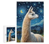 1000 PCS Jigsaws Adults Puzzles Gifts Llama Starry Night Jigsaw for Adults Relax Games Home Decoration Birthday Present, Gifts, 1000 PCS