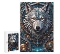 1000 PCS Jigsaws Adults Puzzles Gifts Lunar Sentinel Wolf Jigsaw for Adults Relax Games Home Decoration Birthday Present, Gifts, 1000 PCS