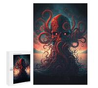 1000 PCS Jigsaws Adults Puzzles Gifts Octopus Skull Sunset Jigsaw Puzzle Relax Games Staycation Kill Time Birthday Present, Gifts, 1000 PCS