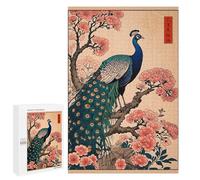 1000 PCS Jigsaws Adults Puzzles Gifts Peacock Bird Cherry Blossom Jigsaw for Adults Relax Games Home Decoration Birthday Present, Gifts, 1000 PCS