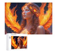 1000 PCS Jigsaws Adults Puzzles Gifts Phoenix Maiden Fire And Flame Fantasy Art Jigsaw Puzzle Relax Games Staycation Kill Time Birthday Present, Gifts, 1000 PCS