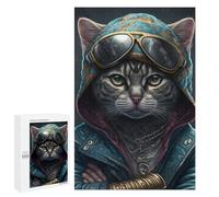1000 PCS Jigsaws Adults Puzzles Gifts Rapper Cat Jigsaw for Adults Relax Games Home Decoration Birthday Present, Gifts, 1000 PCS