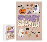 1000 PCS Jigsaws Adults Puzzles Gifts Spooky Season Book Ghost Jigsaw for Adults Relax Games Home Decoration Birthday Present, Gifts, 1000 PCS