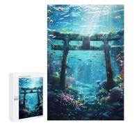1000 PCS Jigsaws Adults Puzzles Gifts Underwater Torii Gate Jigsaw for Adults Relax Games Home Decoration Birthday Present, Gifts, 1000 PCS