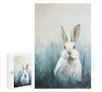 1000 PCS Jigsaws Adults Puzzles Gifts White Rabbit in Blue Field Painting Jigsaw for Adults Relax Games Home Decoration Birthday Present, Gifts, 1000 PCS