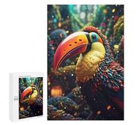 1000 PCS Jigsaws Adults Puzzles Glowing Toucan Bird Jigsaw Puzzle Family Game Analysis And Logic Parent-child Interaction 1000 PCS