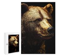 1000 PCS Jigsaws Adults Puzzles Golden Bear Portrait Jigsaws for Adults Toy Wall Decor Home Decoration for Is Ideal As A Gift 1000 PCS