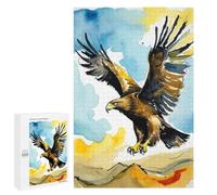 1000 PCS Jigsaws Adults Puzzles Golden Eagle Watercolor Jigsaw Puzzle Family Game Analysis And Logic Parent-child Interaction 1000 PCS